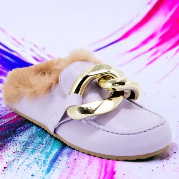 NWT LAVENDER MULES/SLIDES - Picture 1 of 4